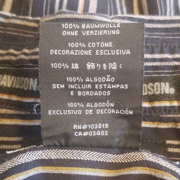 Harley-Davidson striped button down short sleeve - Picture 8 of 8